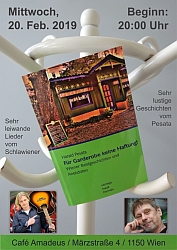 Plakat - Lesung - Für Garderobe keine Haftung!